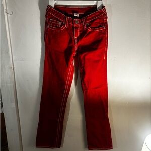Kids Red True Religion Jeans